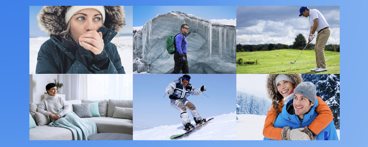 Elektrische handwarmer voor iedereen met koude handen: buiten, wandelen, golf, thuis, wintersport en samen in de sneeuw